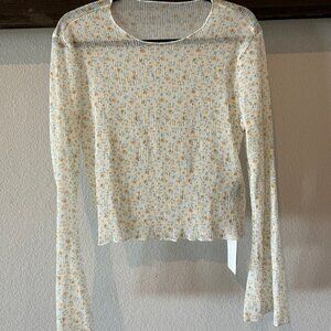 Shein Dazy Sheer Long Sleeve Top